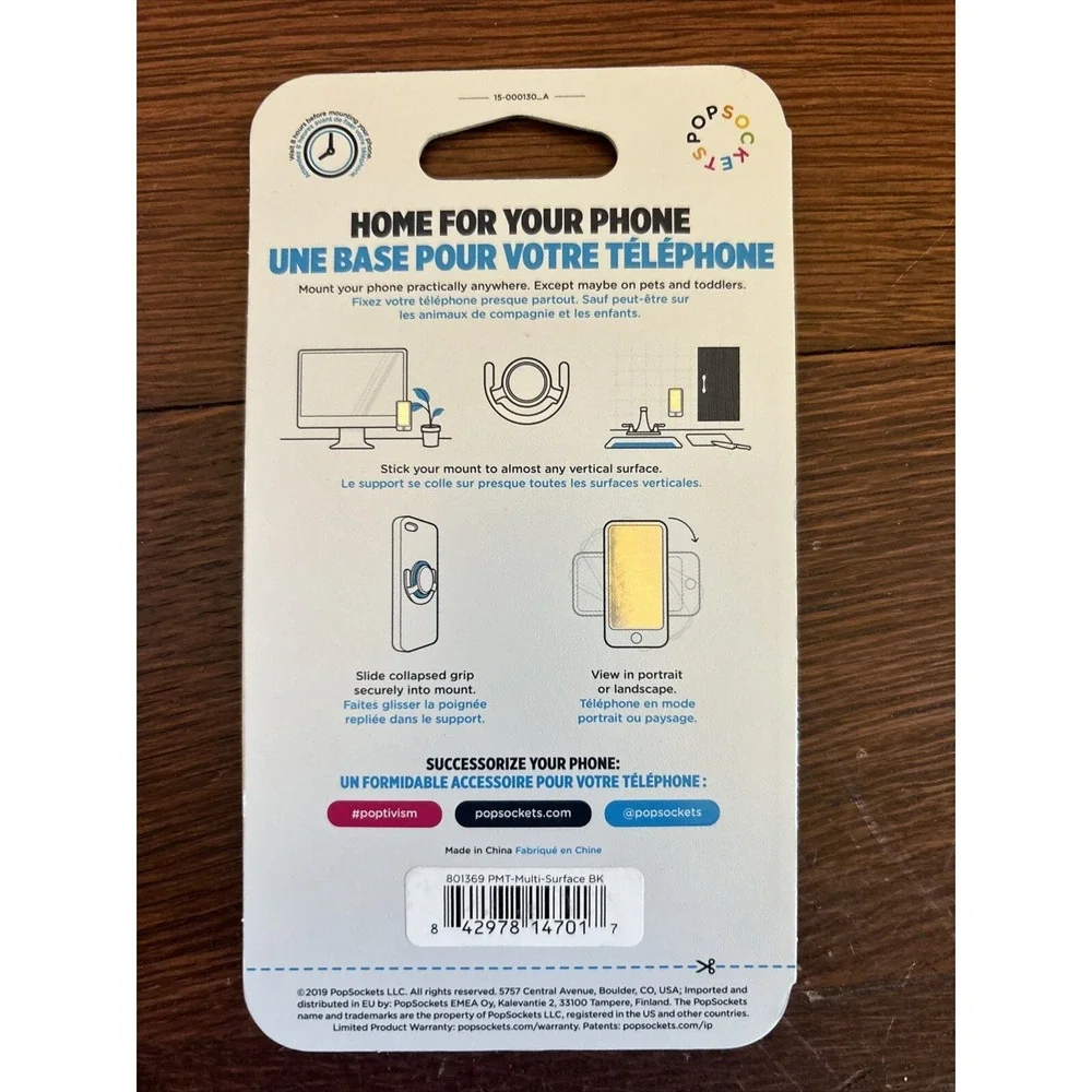PopSocket PopMount Multi Surface Black Pop Sockets‎ Authentic